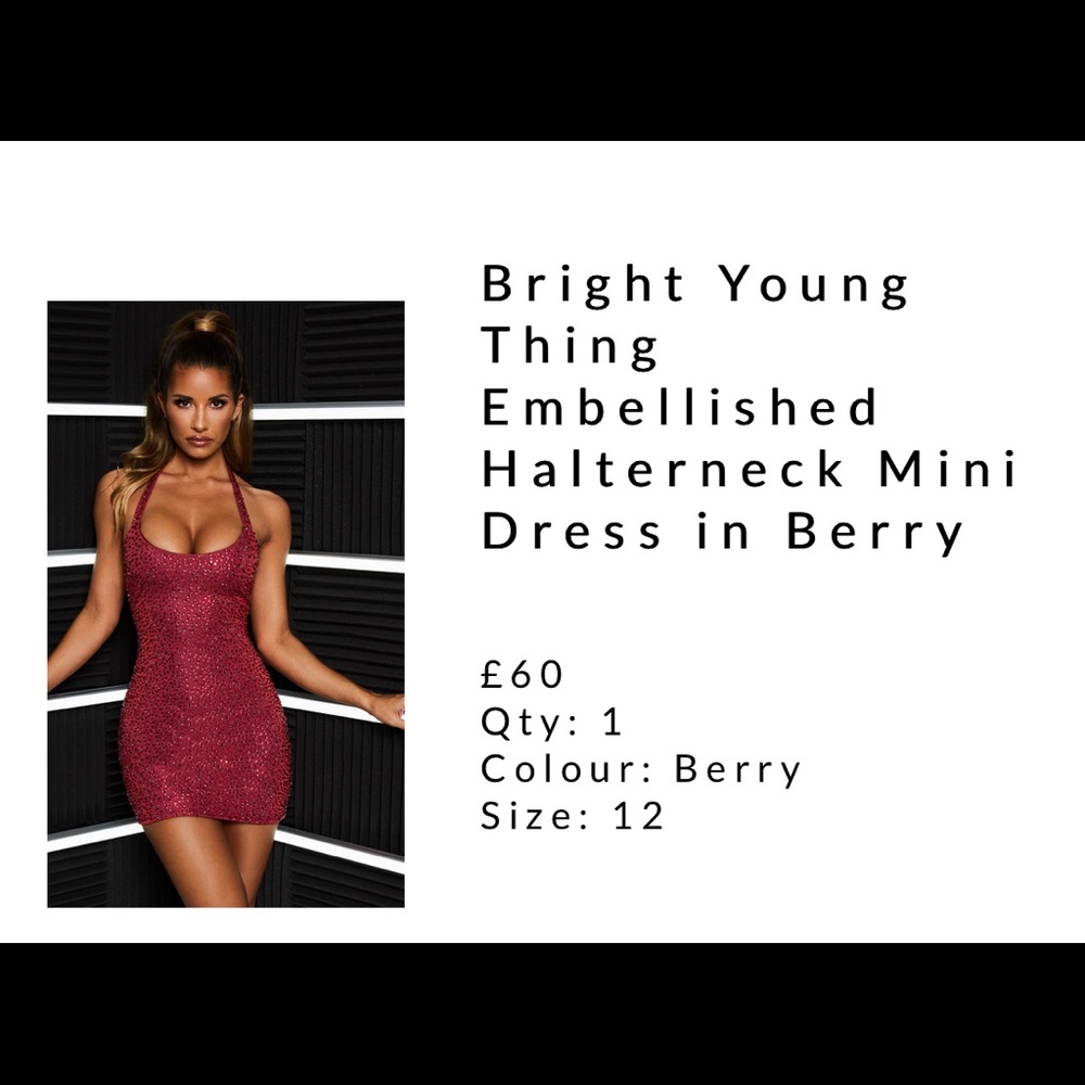 Oh Polly embellished halter neck dress